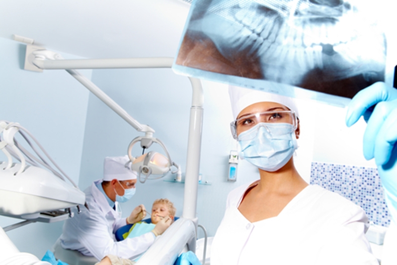 Dentists regularly take X-rays of patients mouths, which can be a sufficient way to check on your oral health. 